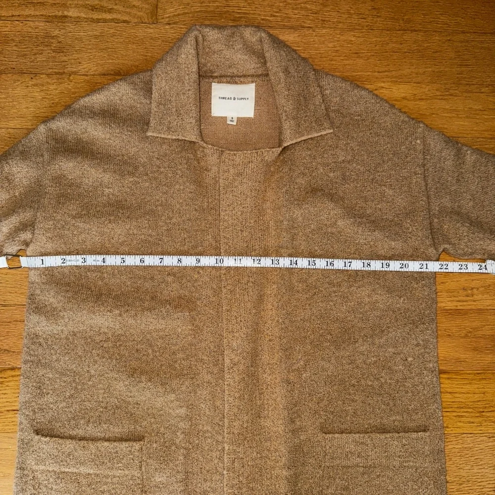 Collared Open-Front Cardigan - Picture 4 of 5
